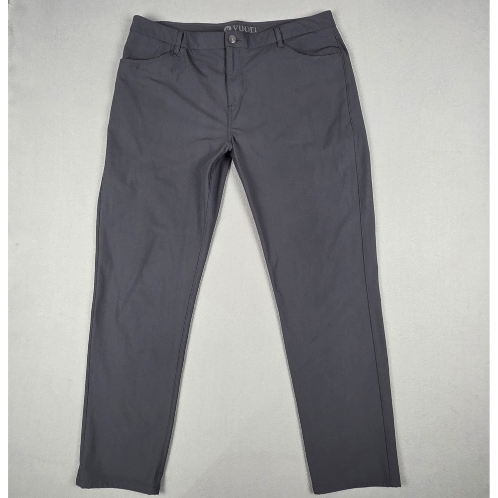 Vuori Meta Pants Mens Size 38 Grey Athletic Slim Stretch Wicking Golf 38x30 V430